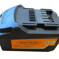 Rokamat Lot De Batterie 08050 Batterie 18 V 5,2 Ah Li-Ion