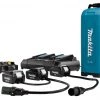 Makita Accessoires Lot De Batterie 191C50-5 PDC01 Station De Batterie 18 V à Montage Arrière Comprend 4 X BL1850B Et Un Chargeur Rapide Duo