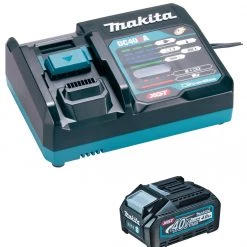 Makita Accessoires Lot De Batterie 191J65-4 Kit De Démarrage XGT DC40RA Chargeur 1 X Batterie BL4040 40V Max 4.0Ah