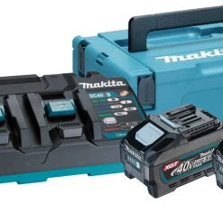 Makita Accessoires Lot De Batterie 191U13-9 Kit De Démarrage XGT DC40RB Dual Charger 2 X Batterie BL4050F 40V Max 5.0Ah Dans MBox