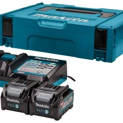 Makita Accessoires Lot De Batterie 191V15-1 Kit De Démarrage XGT DC40RC/2xBL4020 XGT 40V Max 2.0Ah Li-Ion + Chargeur DC40RC En MBox