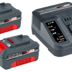 Einhell Lot De Batterie 4512098 Kit De Démarrage 18V 2x 3,0 Ah + Chargeur De Batterie