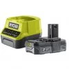 Ryobi Accessoires Lot De Batterie 5133003357 RC18120-115 Batterie One+ 18 Volt 1.5 Ah + Chargeur