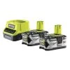 Ryobi Accessoires Lot De Batterie 5133003363 RC18120-240 2x Batterie One+ 18 Volt 4.0 AH Li-ion + Chargeur