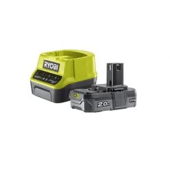 Ryobi Accessoires Lot De Batterie 5133003368 RC18120-120 Batterie One+ 18 Volt 2.0 Ah Li-ion + Chargeur