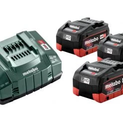 Metabo Accessoires Lot De Batterie 685074000 Pack Batterie 3 X 18V LiHD 5.5Ah + 1 X Chargeur ASC 145