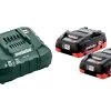 Metabo Accessoires Lot De Batterie 685101000 Pack Batterie 2 X 18V 4.0Ah LiHD + 1 X Chargeur ASC 55