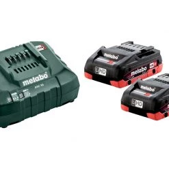 Metabo Accessoires Lot De Batterie 685101000 Pack Batterie 2 X 18V 4.0Ah LiHD + 1 X Chargeur ASC 55