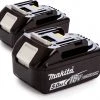 Makita Accessoires Lot De Batterie BL1850B Duopack - 2 X Batterie 18 Volt 5.0Ah Li-Ion
