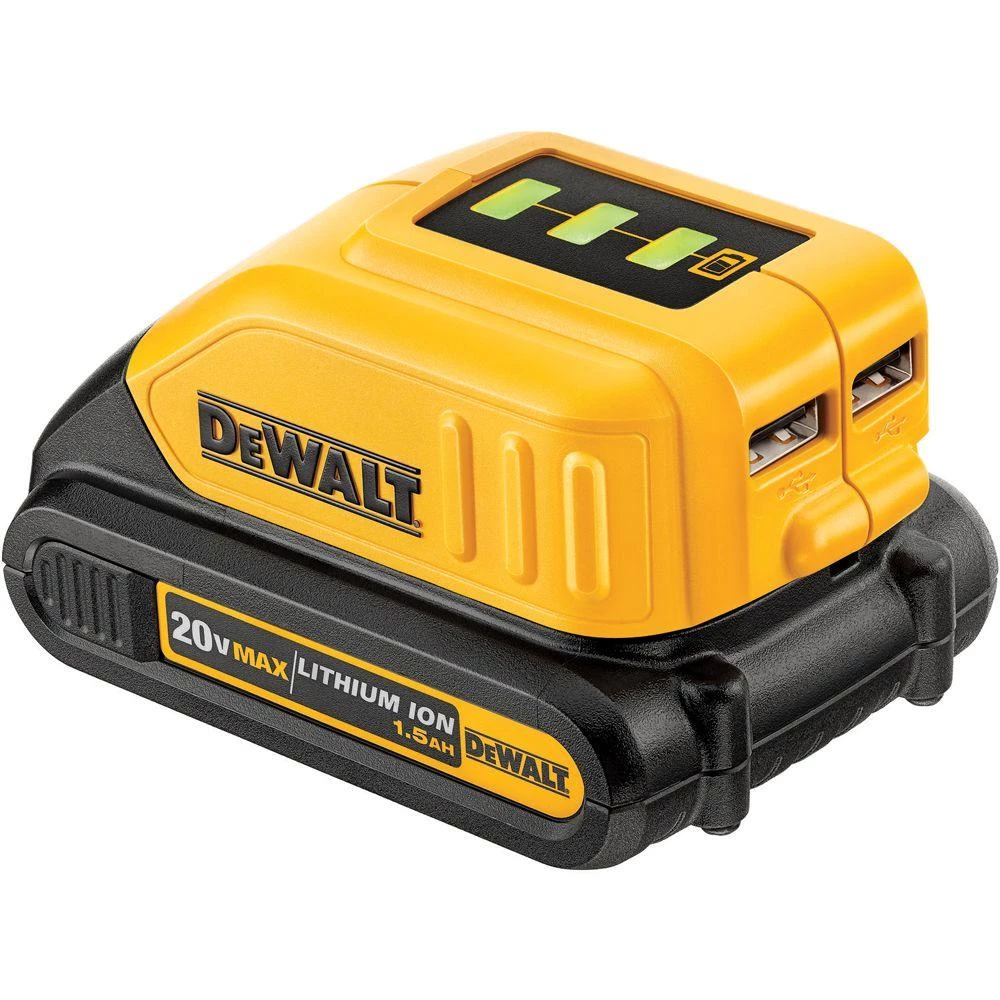 DeWalt Accessoires Lot De Batterie DCB090-XJ Adaptateur / Chargeur USB Compatible Avec Les Batteries XR 1 DeWalt Accessoires Lot De Batterie DCB090-XJ Adaptateur / Chargeur USB Compatible Avec Les Batteries XR
