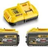 DeWalt Accessoires Lot De Batterie DCB118X2-QW Pack 2 Batteries XR FLEXVOLT 54V 9Ah Li-Ion + Chargeur Rapide