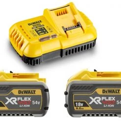 DeWalt Accessoires Lot De Batterie DCB118X2-QW Pack 2 Batteries XR FLEXVOLT 54V 9Ah Li-Ion + Chargeur Rapide