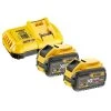 DeWalt Accessoires Lot De Batterie DCB118Y2-QW Kit De Démarrage FlexVolt - 2 X Batterie FlexVolt 54V 12.0Ah Li-Ion + Chargeur Rapide DCB118