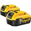 DeWalt Accessoires Lot De Batterie DCB184 Duopack - 2 X Batterie 18 Volt 5.0Ah Li-Ion