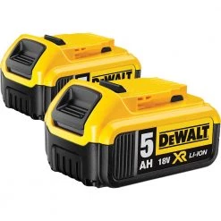DeWalt Accessoires Lot De Batterie DCB184 Duopack - 2 X Batterie 18 Volt 5.0Ah Li-Ion