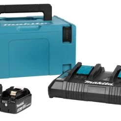 Makita Accessoires Lot De Batterie Kit De Démarrage - 2 X Batterie BL1850B 18V 5.0Ah Duo Chargeur DC18RD En MBox 3