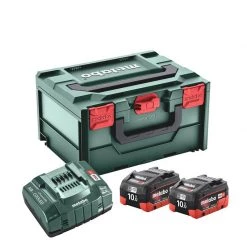 Metabo Accessoires Lot De Batterie Pack Batterie 2 X 18V LiHD 10.0Ah + 1 X Chargeur ASC 145 Dans MetaBox 685142000