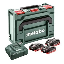 Metabo Accessoires Lot De Batterie Pack Batterie 3 X 18V LiHD 4.0Ah + 1 X Chargeur ASC 55 En MetaBox 145 685133000