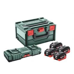 Metabo Accessoires Lot De Batterie Pack Batterie 4 X 18V LiHD 10.0Ah + Chargeur ASC 145 DUO Dans MetaBox 685143000