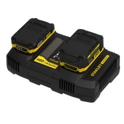 Stanley Lot De Batterie SFMCB24 Chargeur De Batterie Double Fatmax V20 18 Volts