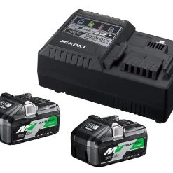 HIKOKI Accessoires Lot De Batterie UC18YSL3WFZ Booster Pack - 2 X BSL36B18 Batterie Multivolt 36V 4.0Ah/ 18V 8.0Ah Li-Ion + Chargeur Rapide UC18YSL3